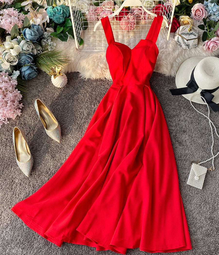 A line backless dress women's dress  1225