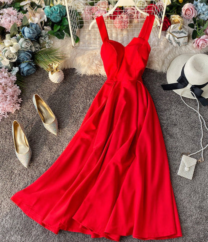 A line backless dress women's dress  1225