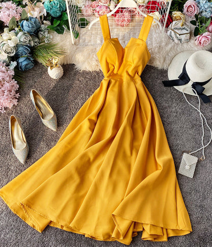 A line backless dress women's dress  1225