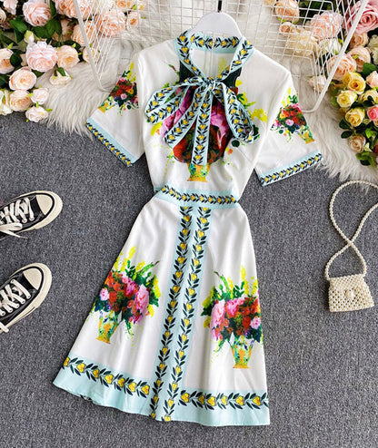A line printed dress  1003