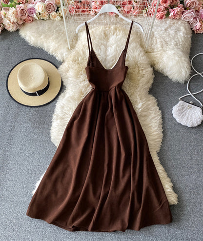 A line v neck lace dress fashion dress  932