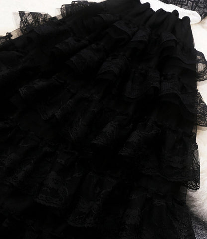 A line v neck lace short dress fashion dress  720