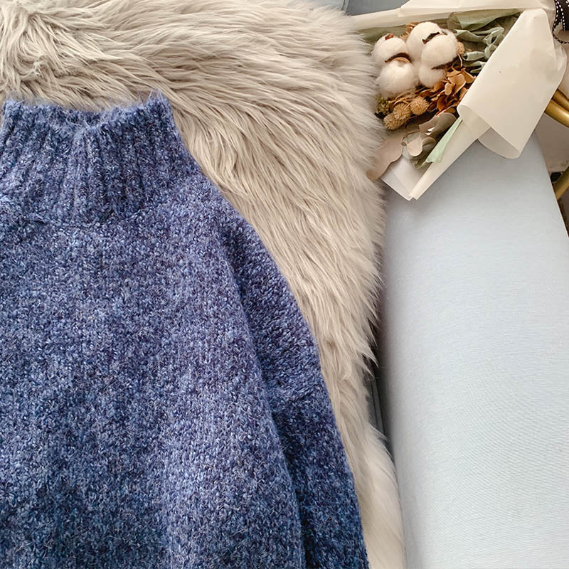 Half turtleneck sweater with backing and sweater inside  5161