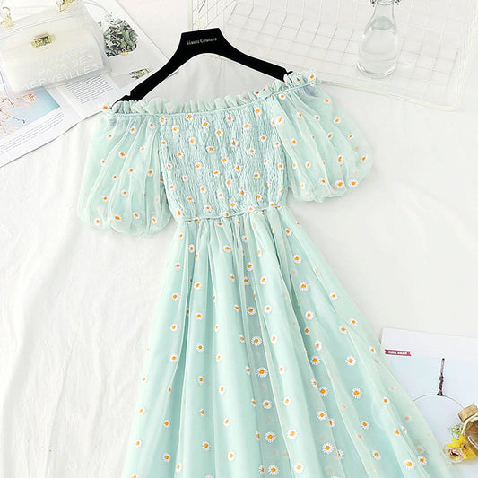 New off shoulder French Vintage Goddess Dress  4393