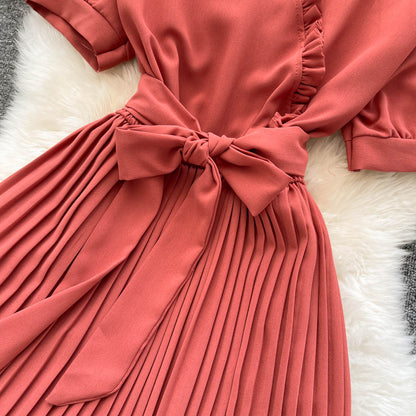 Cute V Neck Chiffon Short Dress Fashion Dress  10816