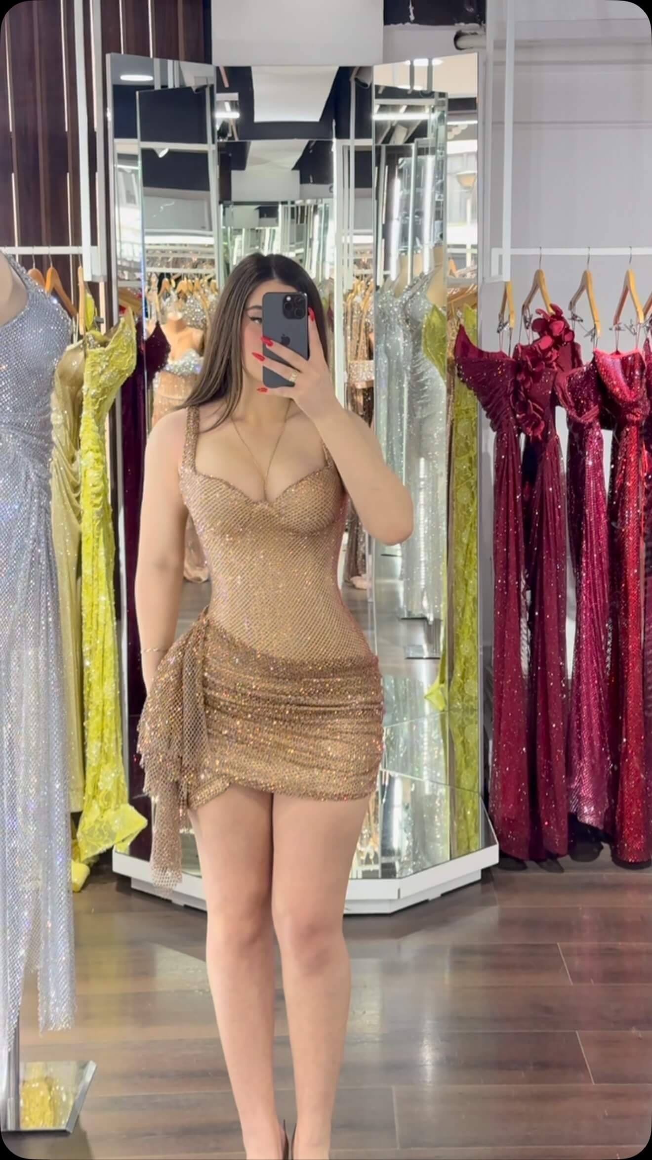 Vestidos de fiesta brillantes, ajustados, con volantes, para cóctel, cortos