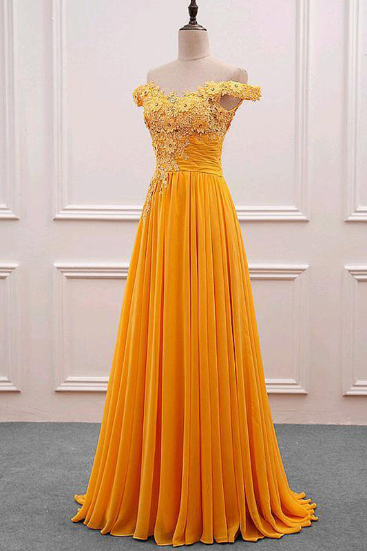 Off The Shoulder Chiffon Long Prom Dress Formal Dress,WP087
