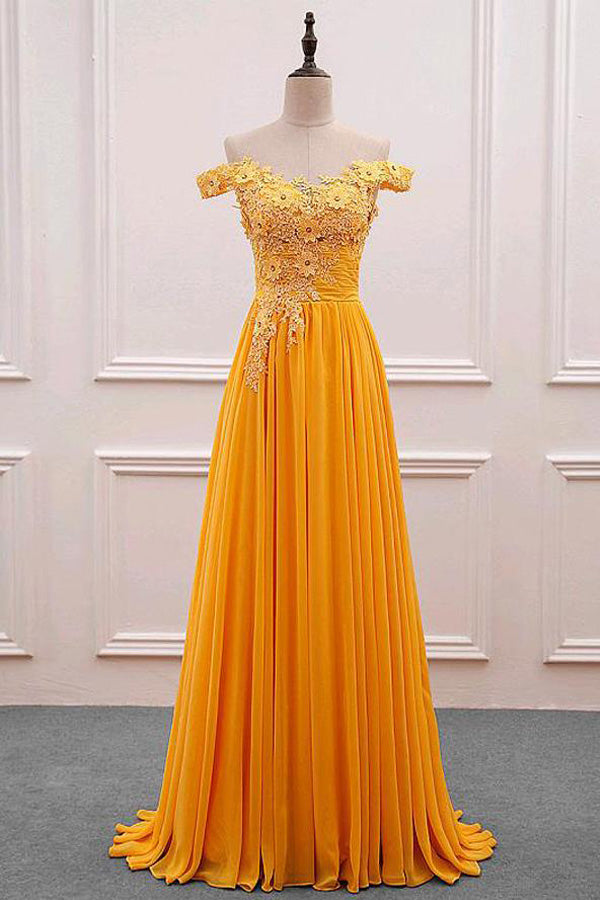 Off The Shoulder Chiffon Long Prom Dress Formal Dress,WP087