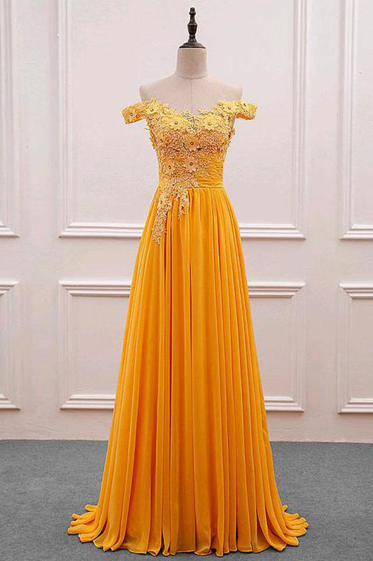 Off The Shoulder Chiffon Long Prom Dress Formal Dress,WP087