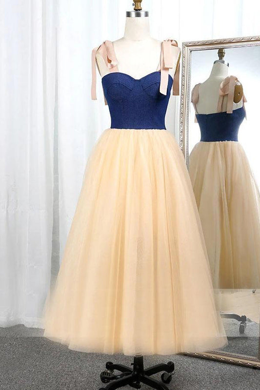 A Line Sweetheart Prom Dress,Vanilla Tulle Evening Dress,WP004