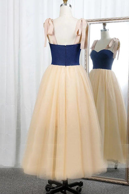 A Line Sweetheart Prom Dress,Vanilla Tulle Evening Dress,WP004